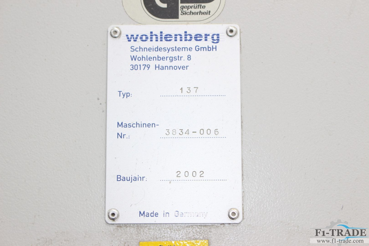 Wohlenberg 137 CUT-Tec - Бумагорезательная машина: фото 5 Wohlenberg 137 CUT-Tec - Бумагорезательная машина: фото 5