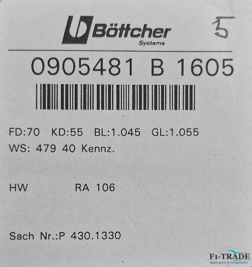 Böttcher KBA RA 106 - Запчасти для Печатного оборудования: фото 5 Böttcher KBA RA 106 - Запчасти для Печатного оборудования: фото 5