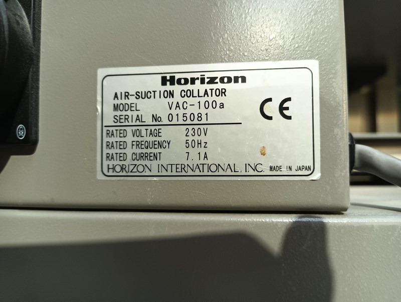 Horizon VAC-100a - Печатное оборудование: фото 5 Horizon VAC-100a - Печатное оборудование: фото 5