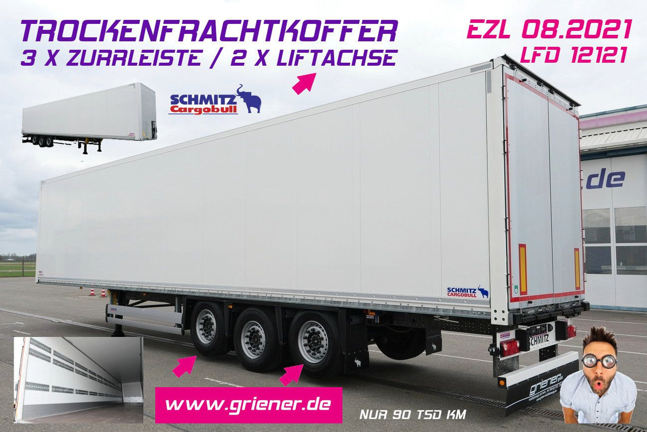 Schmitz Cargobull SKO 24/3 x ZURRLEISTE / 2 x LIFTACHSE 90 tsd km - Полуприцеп-фургон: фото 1 Schmitz Cargobull SKO 24/3 x ZURRLEISTE / 2 x LIFTACHSE 90 tsd km - Полуприцеп-фургон: фото 1