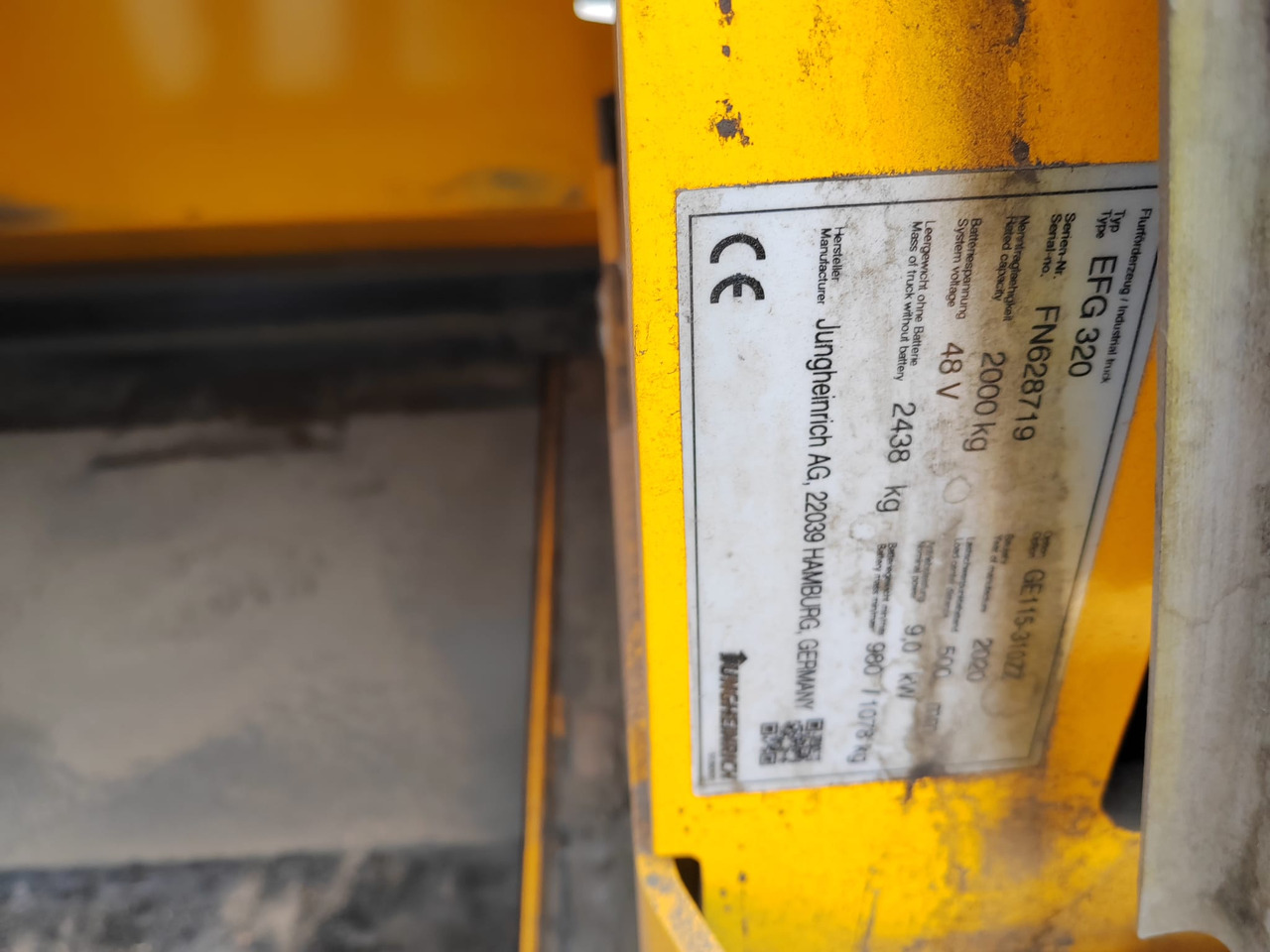 Электропогрузчик Jungheinrich EFG320 no battery ( 3 st paket ): фото 19