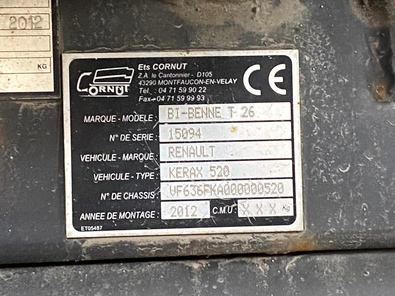 Самосвал, Автоманипулятор RENAULT KERAX 8x4 520 BIBENNE CIF GRUE CORMACH: фото 27