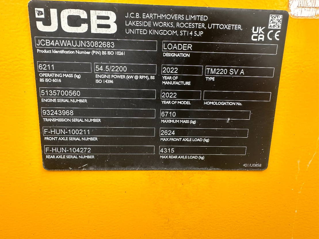 Телескопический фронтальный погрузчик JCB TM220 SV A: фото 17