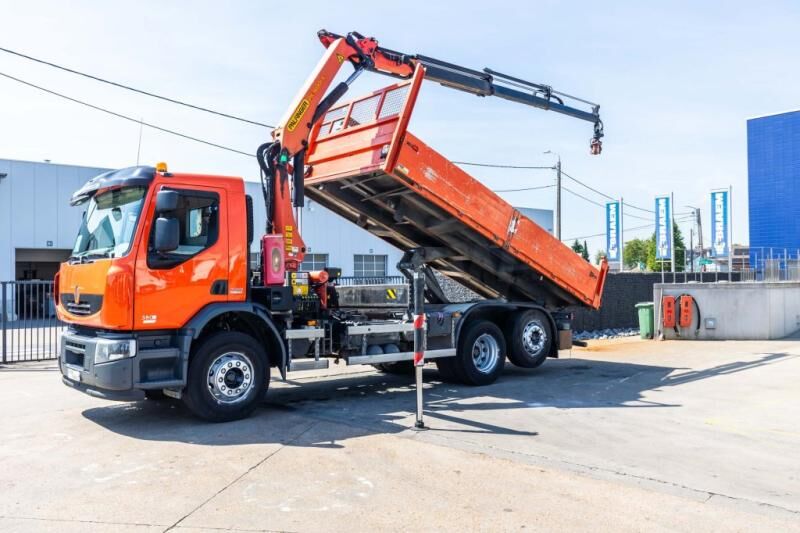 Renault LANDER 380 DXI + PALFINGER 16T/m+3EXT+ROTA+RADIO - Самосвал, Автоманипулятор: фото 1 Renault LANDER 380 DXI + PALFINGER 16T/m+3EXT+ROTA+RADIO - Самосвал, Автоманипулятор: фото 1