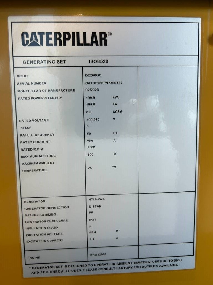 CAT DE200GC - 200 kVA Stand-by Generator - DPX-18211 - Электрогенератор: фото 5 CAT DE200GC - 200 kVA Stand-by Generator - DPX-18211 - Электрогенератор: фото 5