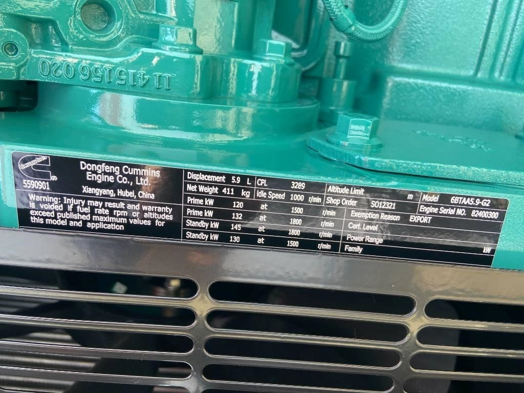 Новый Электрогенератор Cummins 6BTAA5.9-G2 - 155 kVA Generator - DPX-19837: фото 8