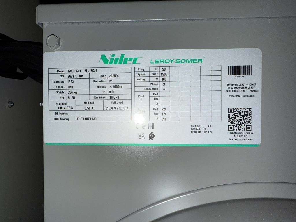 Cummins 6CTAA8.3-G2 - 220 kVA Generator - DPX-19840 - Электрогенератор: фото 5 Cummins 6CTAA8.3-G2 - 220 kVA Generator - DPX-19840 - Электрогенератор: фото 5