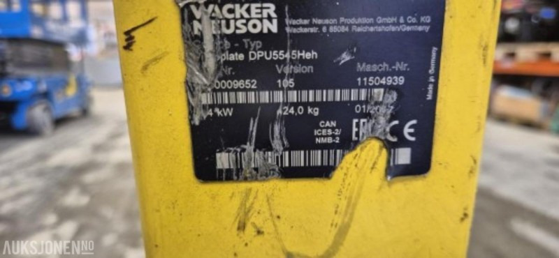 2017 Wacker Neuson DPU5545Heh Vibroplate - Каток: фото 4 2017 Wacker Neuson DPU5545Heh Vibroplate - Каток: фото 4