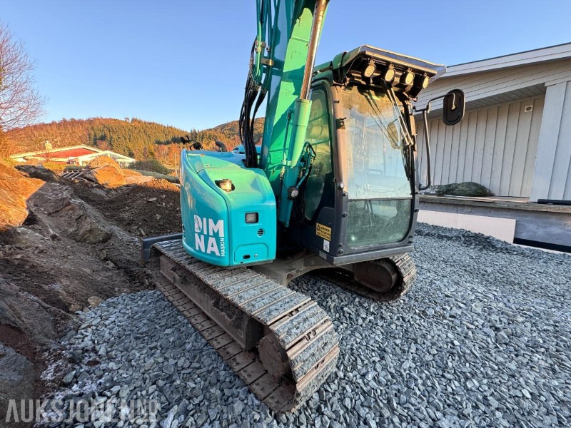 Экскаватор 2021 Kobelco SK75SR-7 - 8 tonns Gravemaskin - Sentralsmøring - Engcon tiltrotator - Hammer - Pusskuffe - Gallerskufffe - Graveskuffe - Smalskuffe og Klype - Gått 2732 timer: фото 6