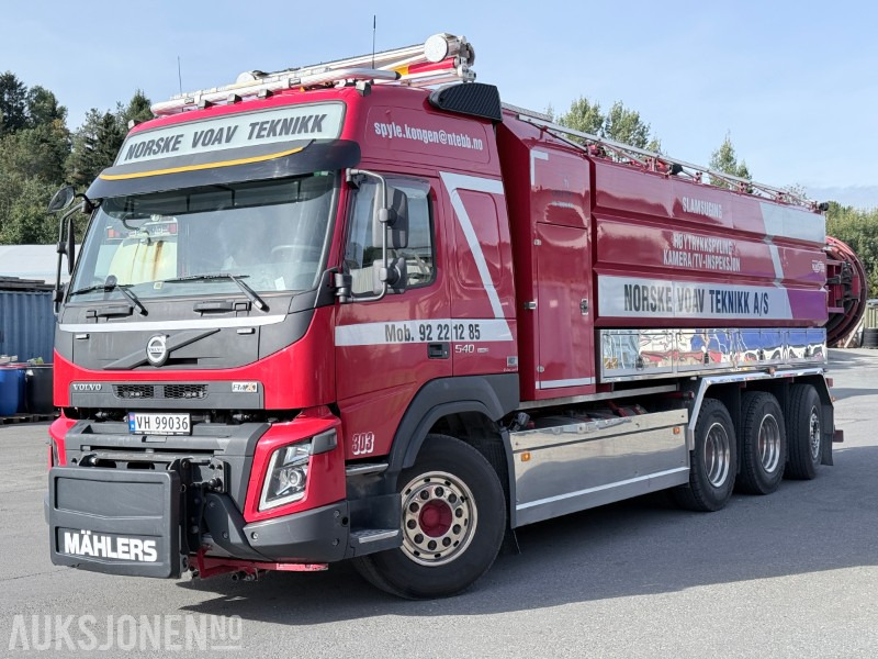 2018 Volvo FMX 540 8x4 suge/spylebil - 98 180km - Коммунальная/ Специальная техника: фото 1 2018 Volvo FMX 540 8x4 suge/spylebil - 98 180km - Коммунальная/ Специальная техника: фото 1