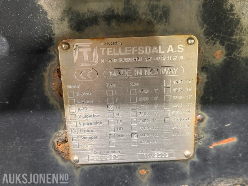 Навесное оборудование для Строительной техники 2008 Tellefsdal Klappvnge - klar for nye oppdrag: фото 13