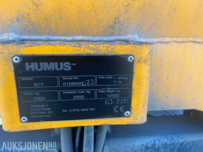 2019 HUMUS 8CT - Henger til hjulmaskin - Ny hydraulisk baklem - 2500 KG. - Навесное оборудование для Строительной техники: фото 4 2019 HUMUS 8CT - Henger til hjulmaskin - Ny hydraulisk baklem - 2500 KG. - Навесное оборудование для Строительной техники: фото 4