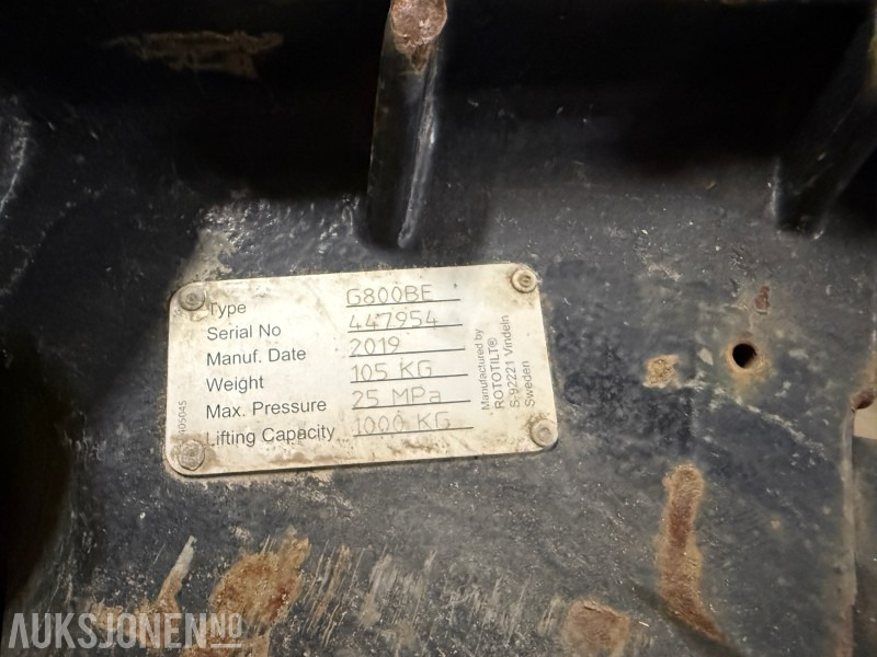 Andre 2 stk Rototilt tømmerklo/grip – G800BE og ukjent modell – selges samlet - Навесное оборудование для Строительной техники: фото 3 Andre 2 stk Rototilt tømmerklo/grip – G800BE og ukjent modell – selges samlet - Навесное оборудование для Строительной техники: фото 3