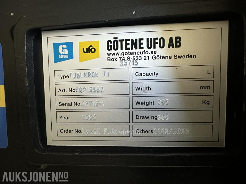 UBRUKT Götene Rippertann S60 - Навесное оборудование для Строительной техники: фото 5 UBRUKT Götene Rippertann S60 - Навесное оборудование для Строительной техники: фото 5