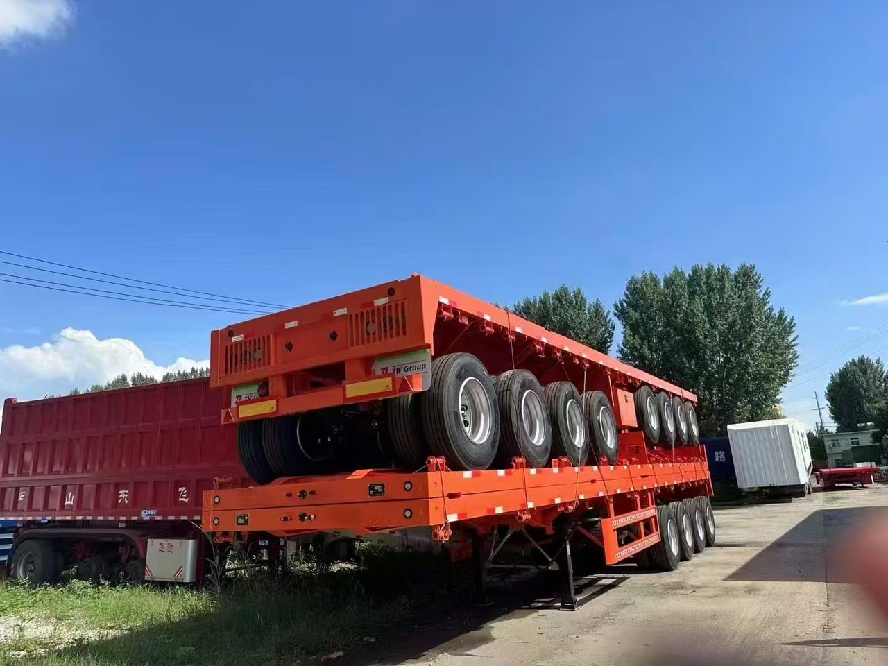 Новый Низкорамный полуприцеп ZHICHENG Semi Flat Bed Low Bed in New or Used with 3 Axles 4 Axles: фото 27