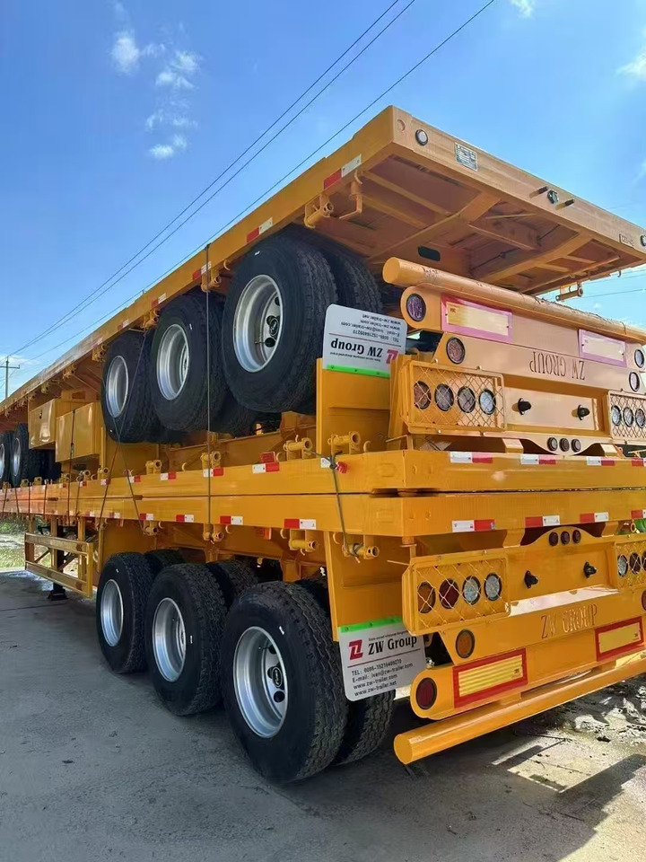 Новый Низкорамный полуприцеп ZHICHENG Semi Flat Bed Low Bed in New or Used with 3 Axles 4 Axles: фото 28