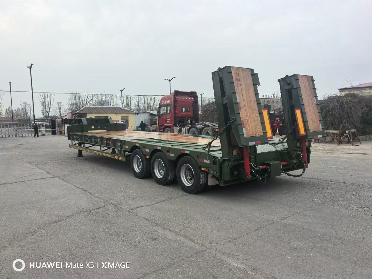 Новый Низкорамный полуприцеп ZHICHENG Semi Flat Bed Low Bed in New or Used with 3 Axles 4 Axles: фото 19
