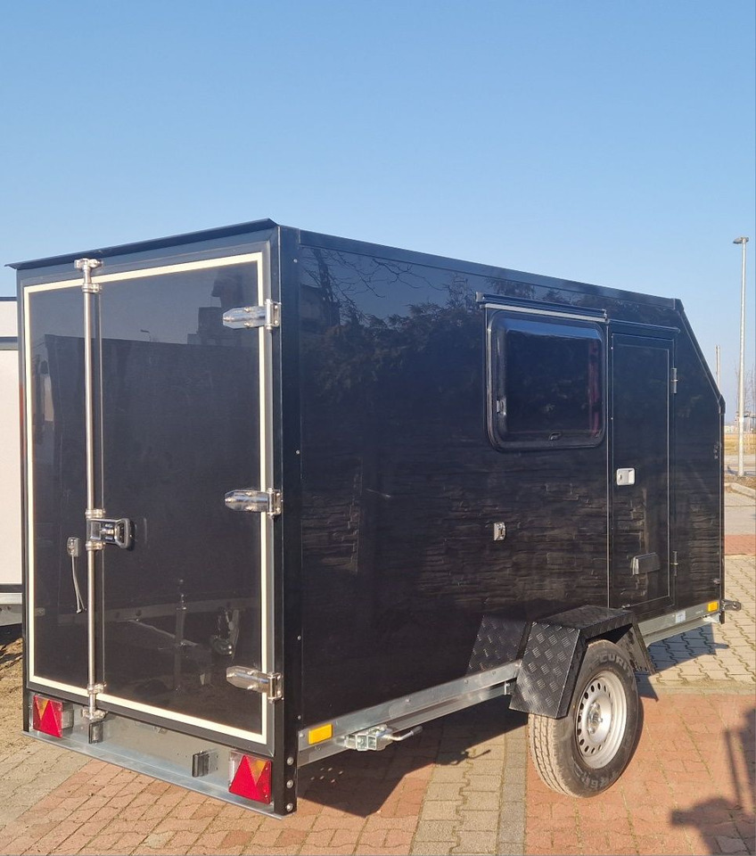 Minicamp BLACK + rolety na oknach DMC 750kg od ręki Promocja Wyprzedaż - Прицеп дача: фото 1 Minicamp BLACK + rolety na oknach DMC 750kg od ręki Promocja Wyprzedaż - Прицеп дача: фото 1
