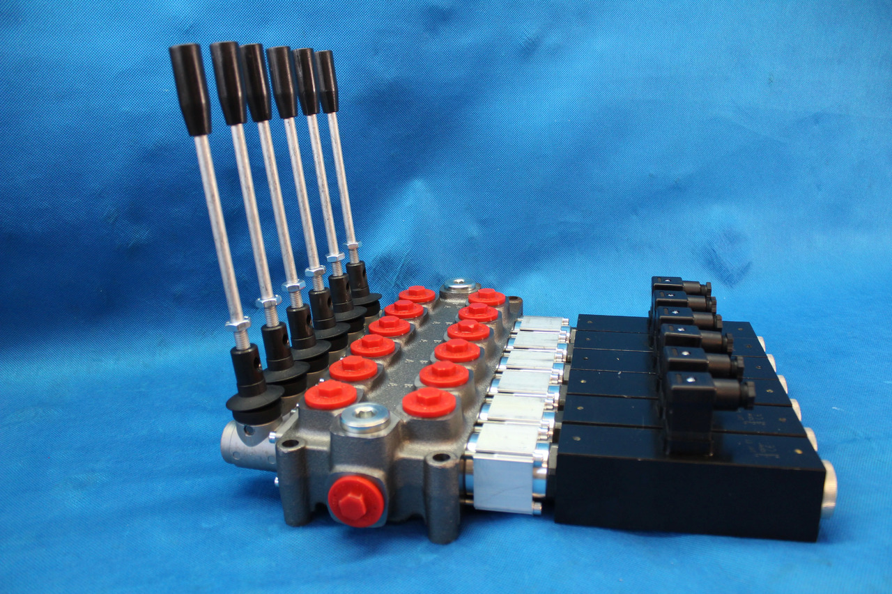 6 Sections Directional Control Valve Galtech Q95 120 l/min 31 GPM Electric solen for HDS-edged and cranes. - Аэродромная техника: фото 3 6 Sections Directional Control Valve Galtech Q95 120 l/min 31 GPM Electric solen for HDS-edged and cranes. - Аэродромная техника: фото 3