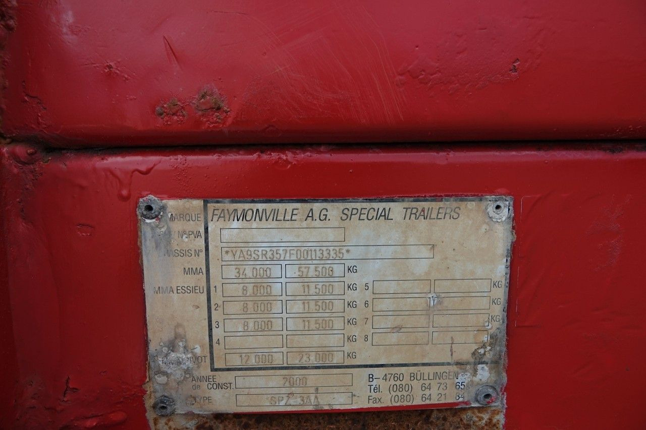 Низкорамный полуприцеп Faymonville SPZ-3AA  / NACZEPA LAWETA / ROZCIĄGANA / 29 M /: фото 19