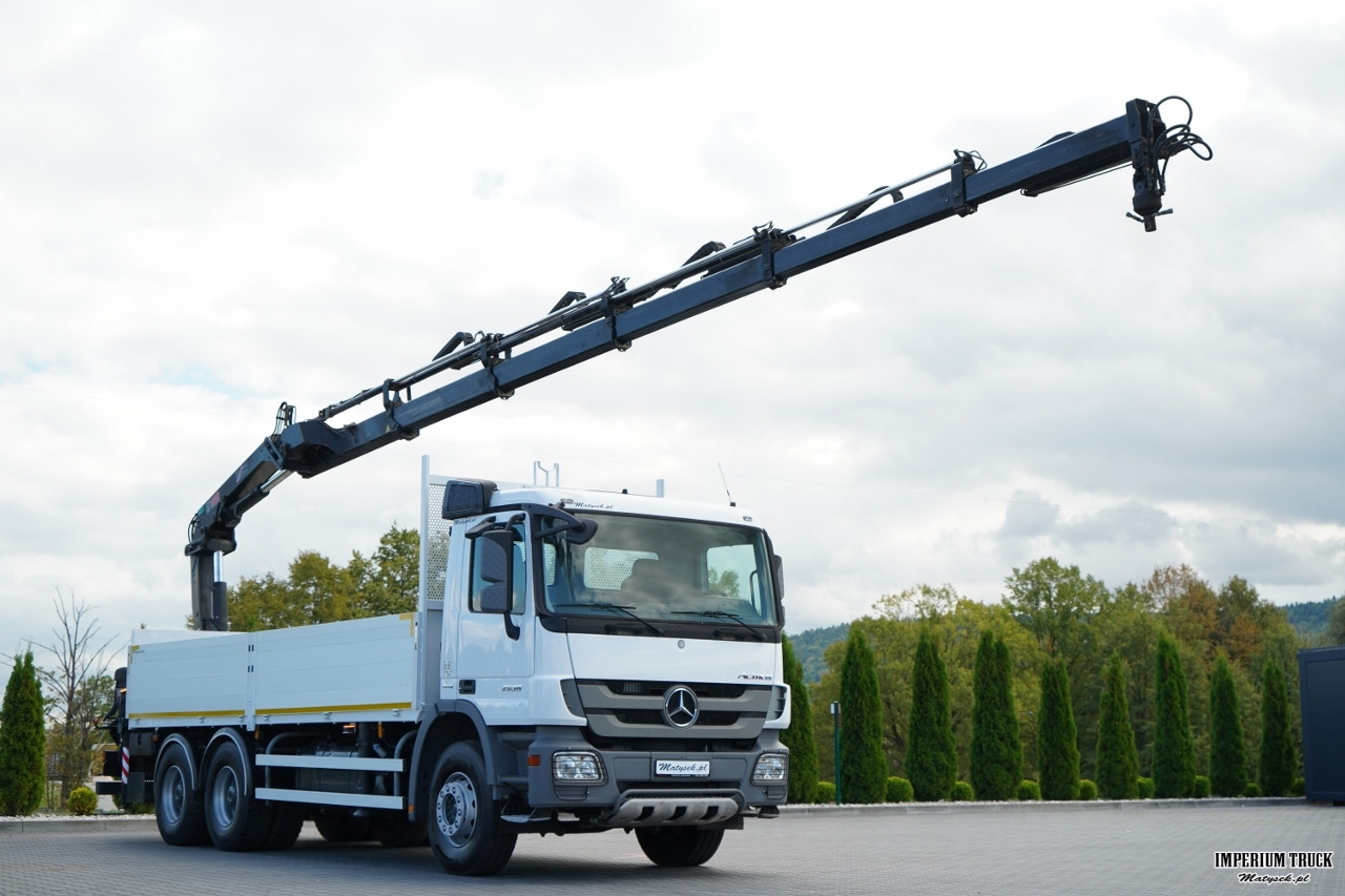 MERCEDES ACTROS 2636 / 6x4 / SKRZYNIOWY 6,5 M + HDS HIAB 166 E-5 HIDUO / WYSUW 15 M / MOCNA PODŁOGA / STEROWANIE RADIOWE / ROTATOR / SPROWADZONY - Грузовик бортовой/ Платформа, Автоманипулятор: фото 1 MERCEDES ACTROS 2636 / 6x4 / SKRZYNIOWY 6,5 M + HDS HIAB 166 E-5 HIDUO / WYSUW 15 M / MOCNA PODŁOGA / STEROWANIE RADIOWE / ROTATOR / SPROWADZONY - Грузовик бортовой/ Платформа, Автоманипулятор: фото 1