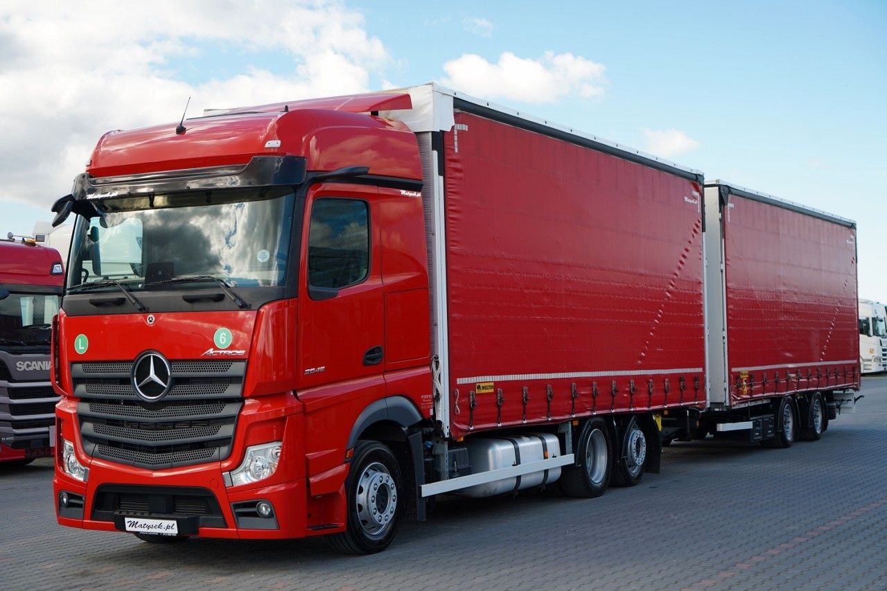 Mercedes-Benz ACTROS 2545 / ZESTAW TANDEM 120 M3 / PRZEJAZDOW - Тентованный грузовик: фото 2 Mercedes-Benz ACTROS 2545 / ZESTAW TANDEM 120 M3 / PRZEJAZDOW - Тентованный грузовик: фото 2