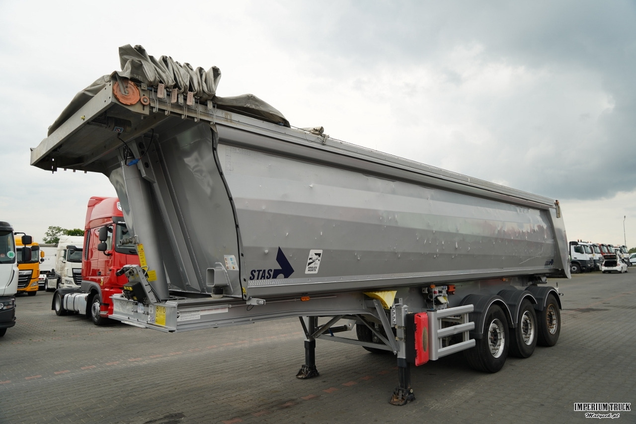 STAS WYWROTKA / 26m3 / ALUMINIOWA / OŚ PONOSZONA / SKRĘTNA / OSIE SAF - Самосвальный полуприцеп: фото 4 STAS WYWROTKA / 26m3 / ALUMINIOWA / OŚ PONOSZONA / SKRĘTNA / OSIE SAF - Самосвальный полуприцеп: фото 4