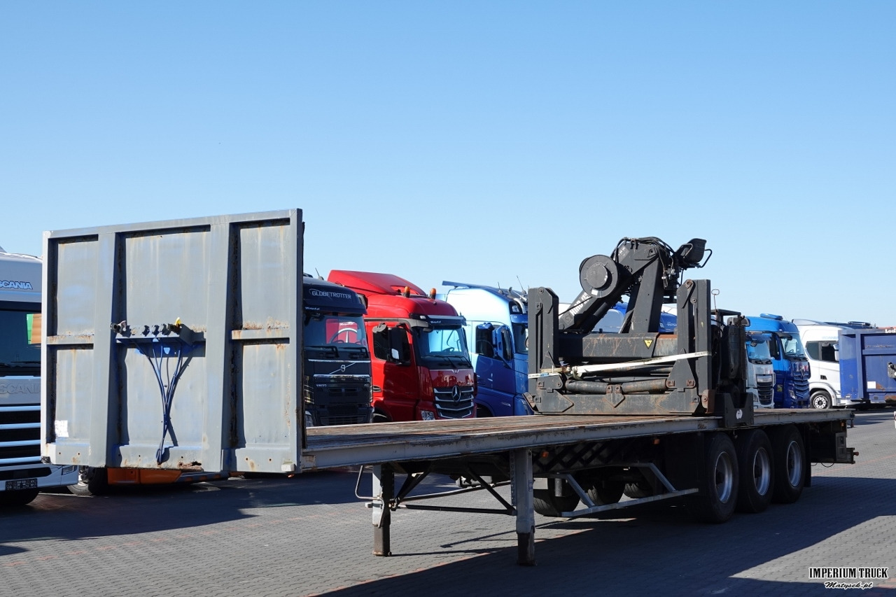 Samro NACZEPA PLATFORMA / + HDS HIAB R 150 F3 - WYSÓW : 8 METRÓW - Полуприцеп бортовой/ Платформа: фото 1 Samro NACZEPA PLATFORMA / + HDS HIAB R 150 F3 - WYSÓW : 8 METRÓW - Полуприцеп бортовой/ Платформа: фото 1