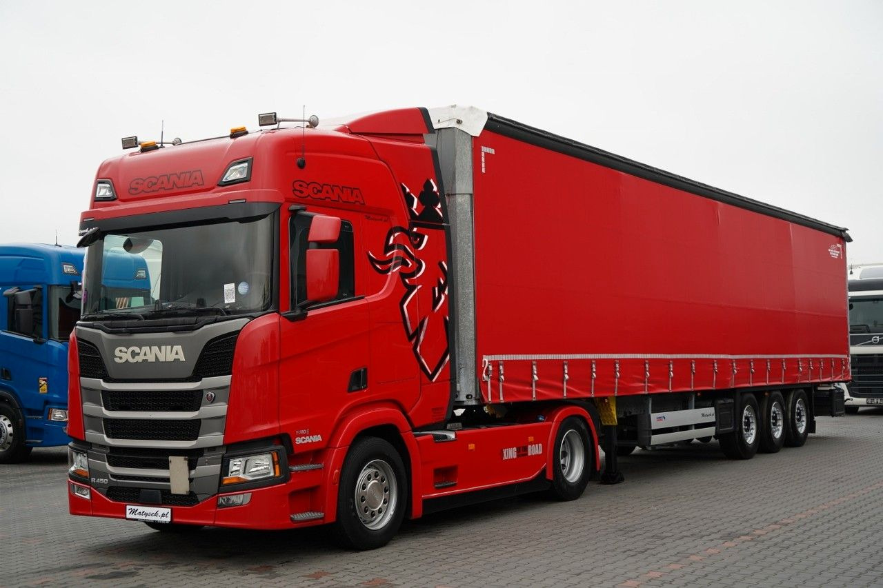 Scania R 450 / ZESTAW / + SCHMITZ / FIRANKA STANDARD / - Тягач: фото 1 Scania R 450 / ZESTAW / + SCHMITZ / FIRANKA STANDARD / - Тягач: фото 1