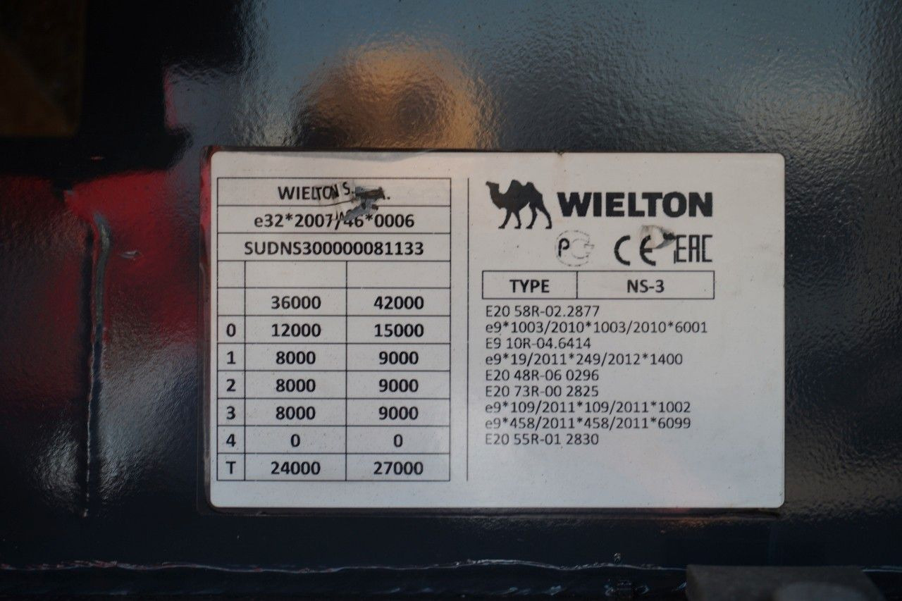 Тентованный полуприцеп Wielton FIRANKA / MULDA DO STALI - 9 M / OSIE SAF / OŚ: фото 19