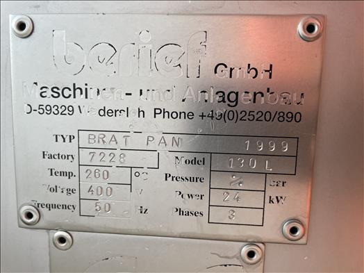 Berief Bratt pan Bratt pan - Пищевое оборудование: фото 5 Berief Bratt pan Bratt pan - Пищевое оборудование: фото 5