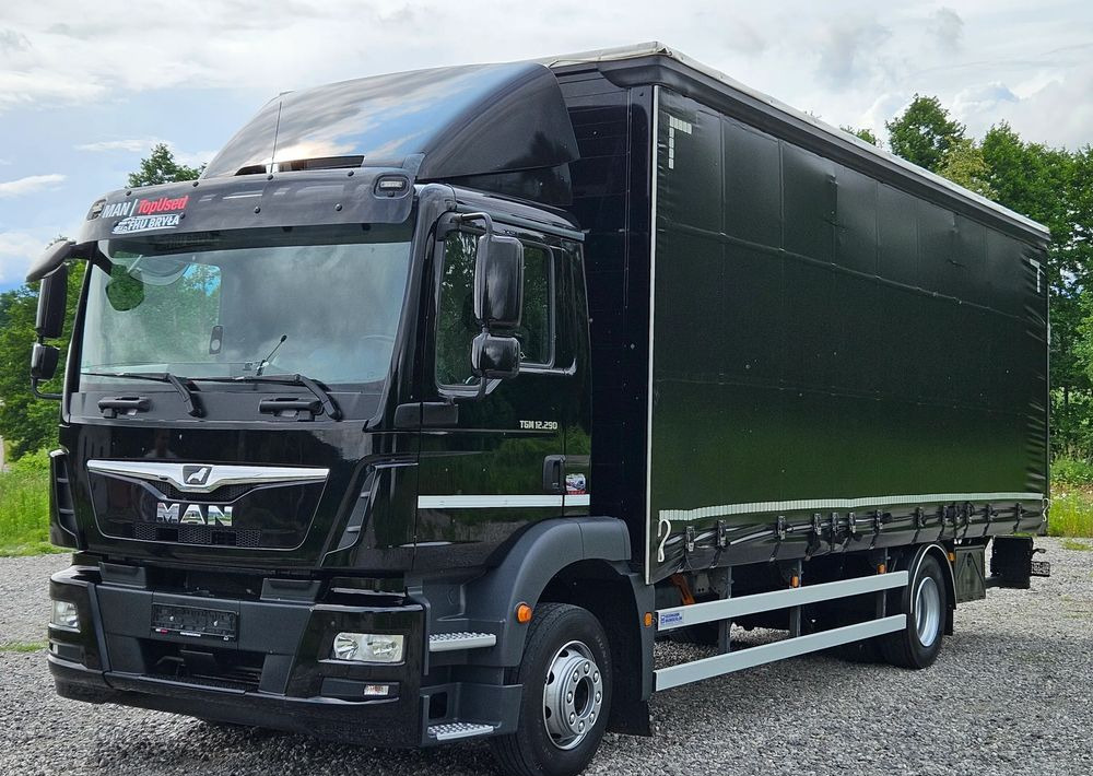 MAN TGM 12.290 / 15.290 / E6/ FIRANKA /BOCZNE DRZWI / BURTO-FIRANKA / 18PALET / WINDA / NISKI PRZEBIEG / 2018/ CAŁY NA PODUSZKACH / SERWISOWANY - Тентованный грузовик: фото 1 MAN TGM 12.290 / 15.290 / E6/ FIRANKA /BOCZNE DRZWI / BURTO-FIRANKA / 18PALET / WINDA / NISKI PRZEBIEG / 2018/ CAŁY NA PODUSZKACH / SERWISOWANY - Тентованный грузовик: фото 1