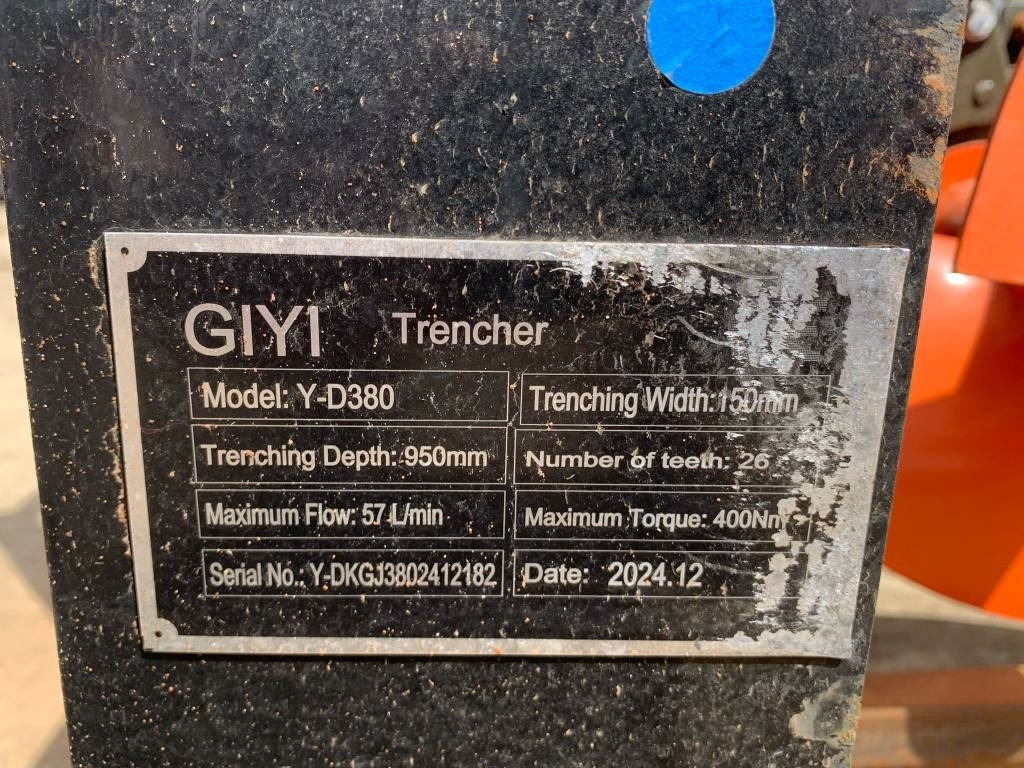 GIYI D380 TRENCHER - Навесное оборудование для Строительной техники: фото 4 GIYI D380 TRENCHER - Навесное оборудование для Строительной техники: фото 4