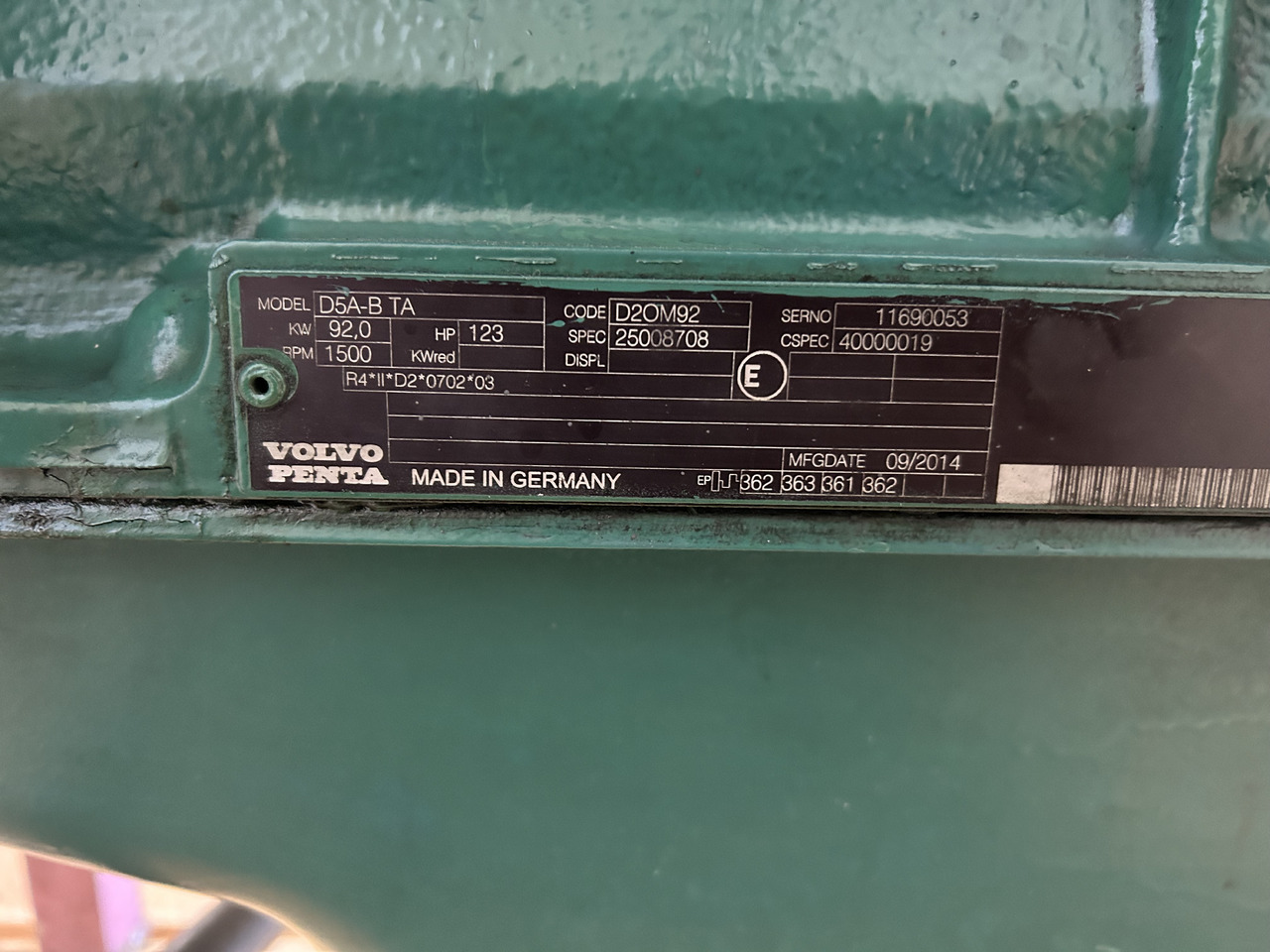 Двигатель Volvo Penta D5-B TA (1500RPM): фото 9