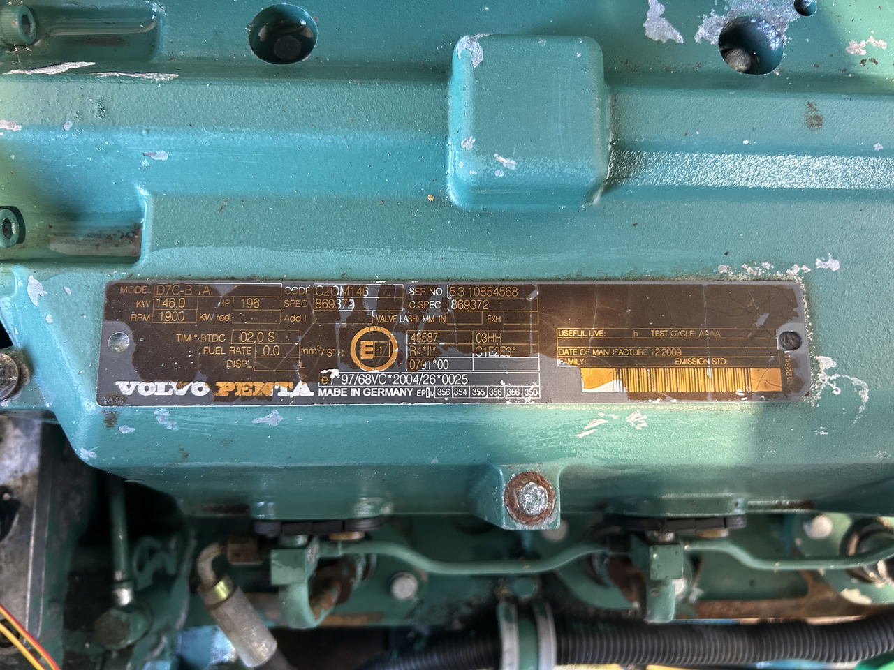 Двигатель для Другой техники Volvo Penta D7C-B TA: фото 10