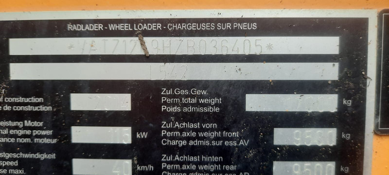 Колёсный погрузчик Liebherr L542 1-Hand Reifen:50% Deuschema: фото 7 Колёсный погрузчик Liebherr L542 1-Hand Reifen:50% Deuschema: фото 7