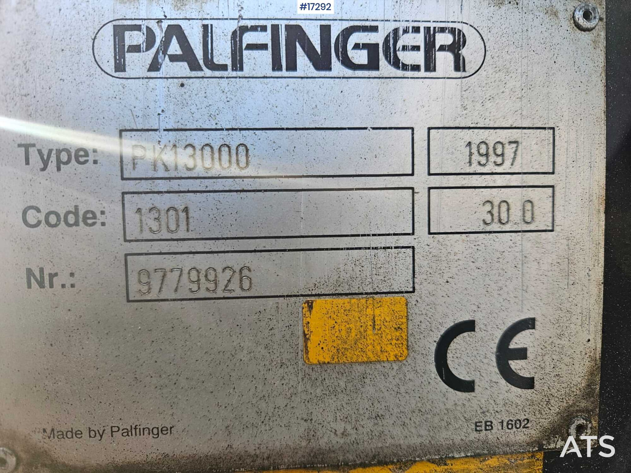 PALFINGER PK 13000 hydraulic crane (1997) - Кран-манипулятор: фото 4 PALFINGER PK 13000 hydraulic crane (1997) - Кран-манипулятор: фото 4