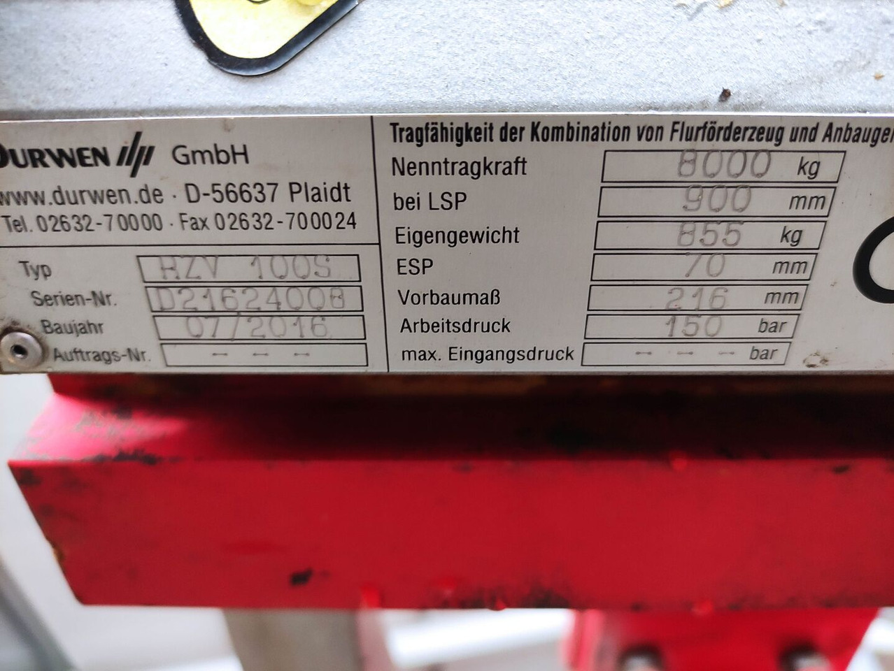 Durwen RZV100S - Вилы: фото 5 Durwen RZV100S - Вилы: фото 5