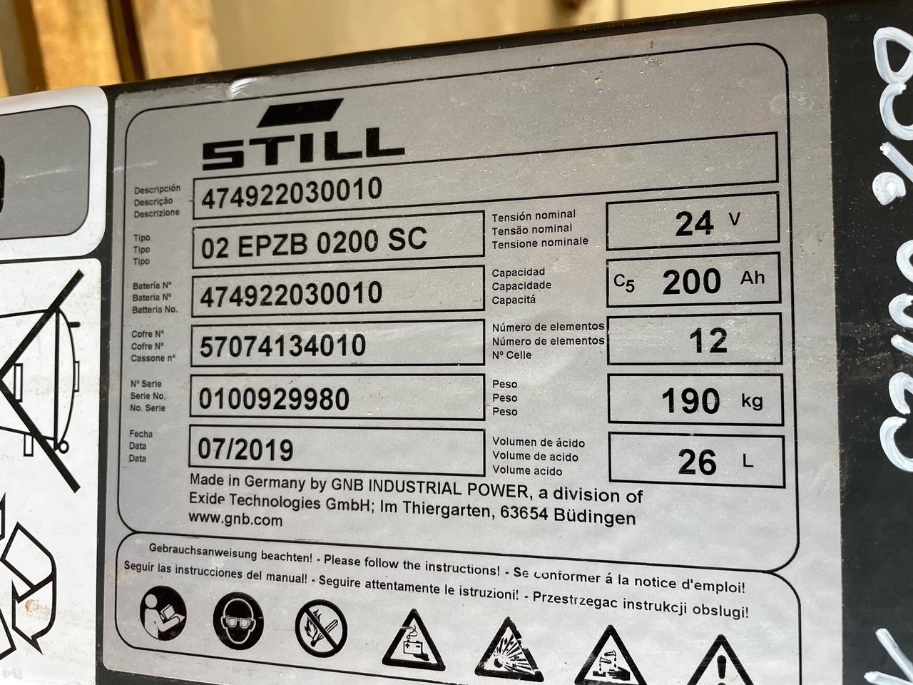 Exide 24 Volt I 2EPzB 200 - Аккумулятор для Погрузочно-разгрузочной техники: фото 2 Exide 24 Volt I 2EPzB 200 - Аккумулятор для Погрузочно-разгрузочной техники: фото 2