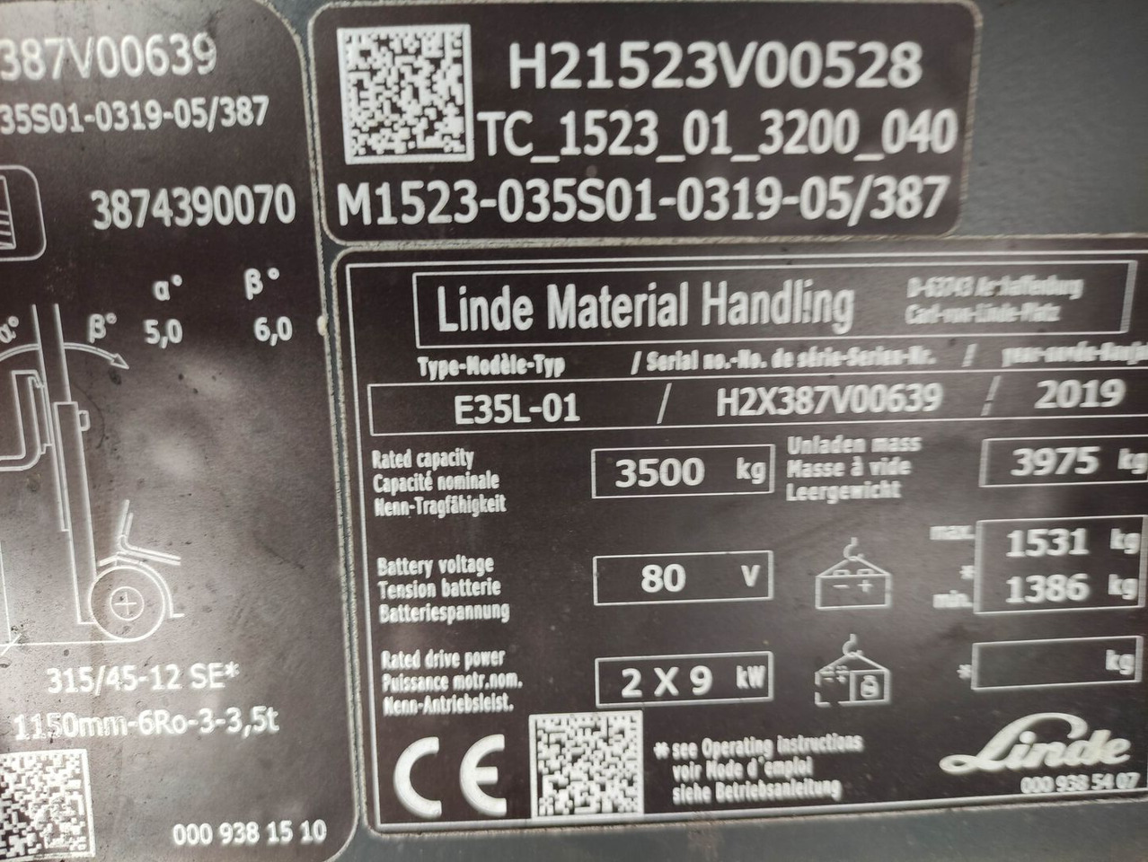 Электропогрузчик Linde E35L-01-387: фото 6