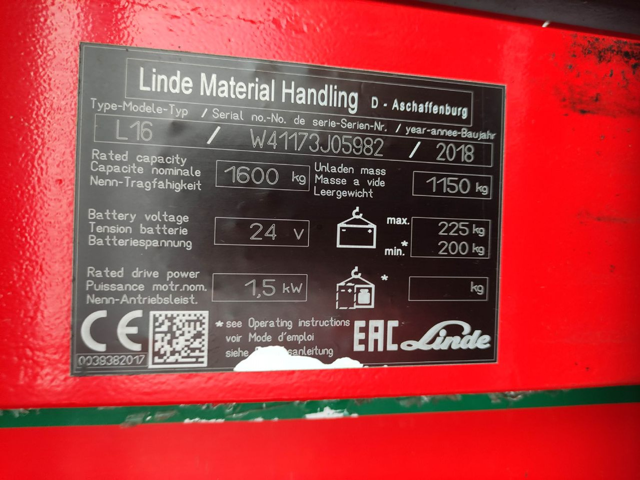 Linde L16-1173 - Штабелер: фото 5 Linde L16-1173 - Штабелер: фото 5