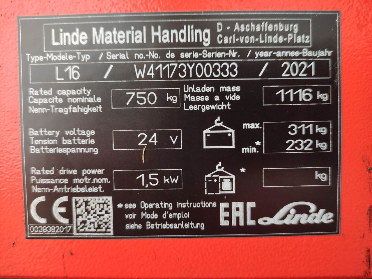 Linde L16i-1173 - Штабелер: фото 5 Linde L16i-1173 - Штабелер: фото 5