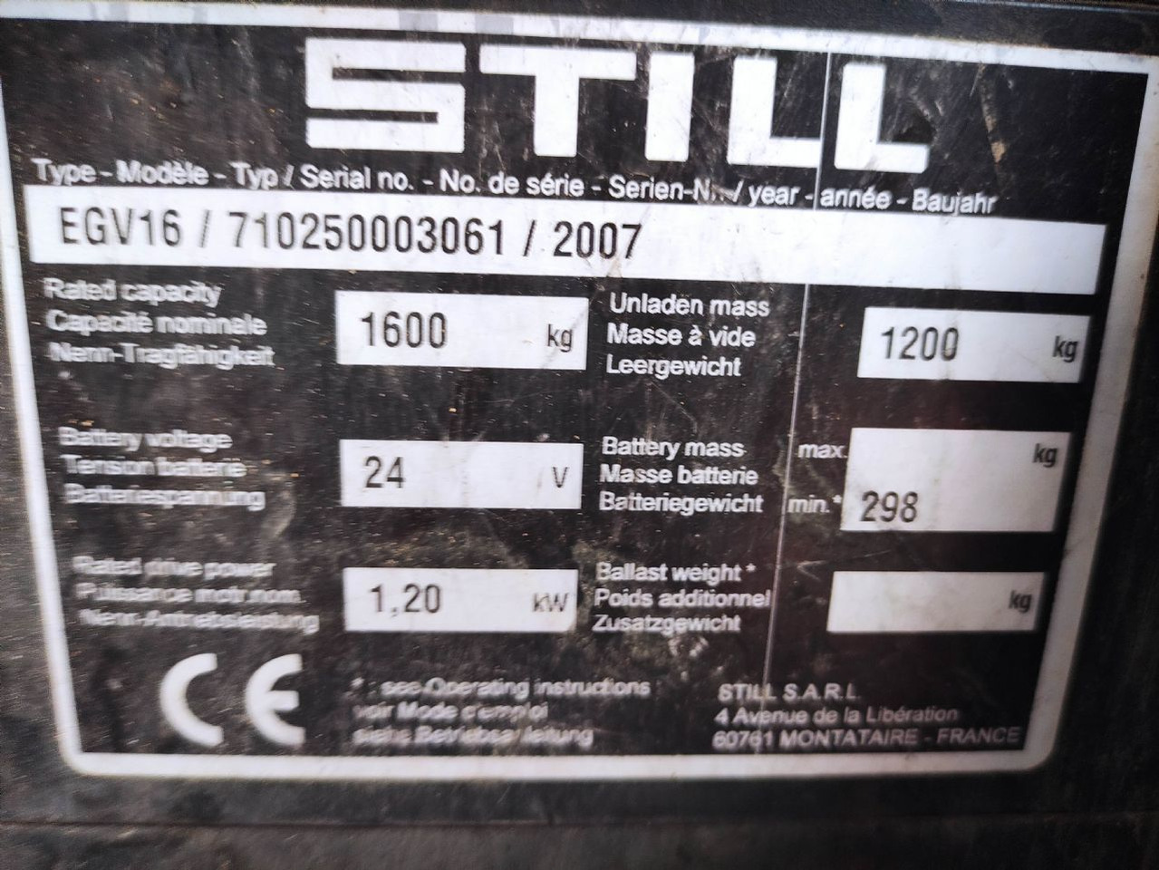 Still EGV 16 - Штабелер: фото 5 Still EGV 16 - Штабелер: фото 5