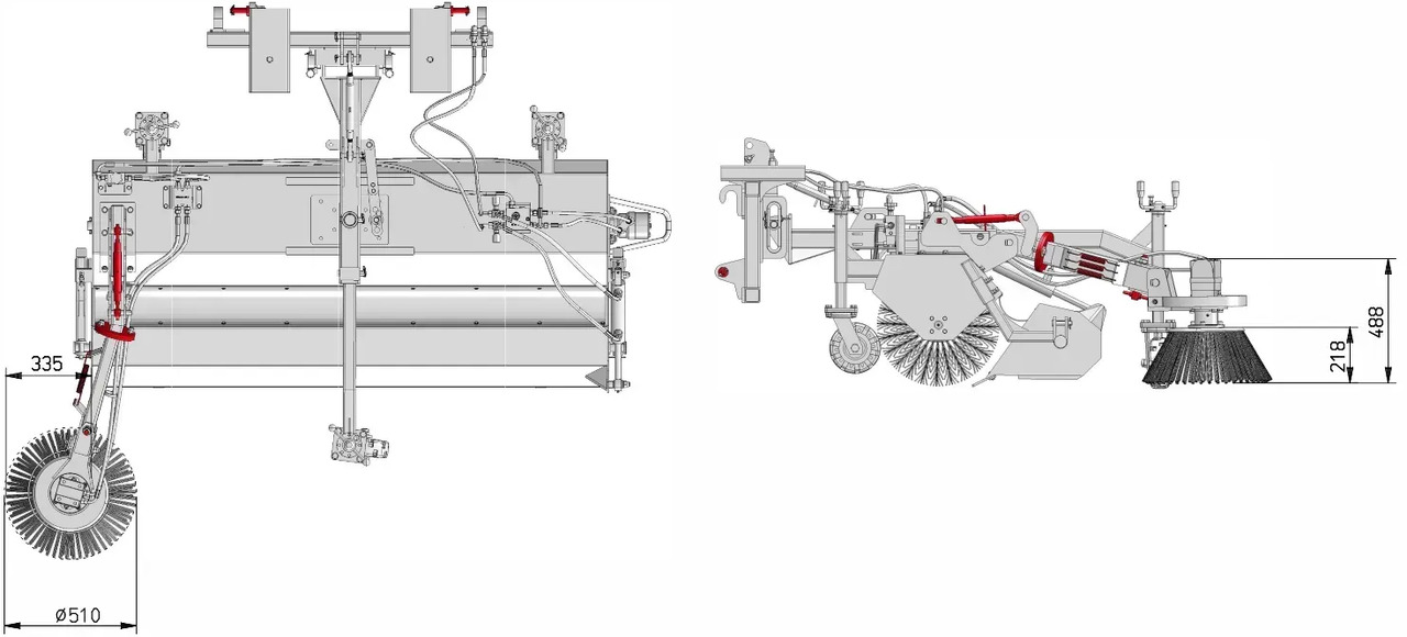 Szczotka boczna do zamiatarki ciągnikowej Jansen JK-200, Hydrauliczna - Садовое оборудование: фото 4 Szczotka boczna do zamiatarki ciągnikowej Jansen JK-200, Hydrauliczna - Садовое оборудование: фото 4