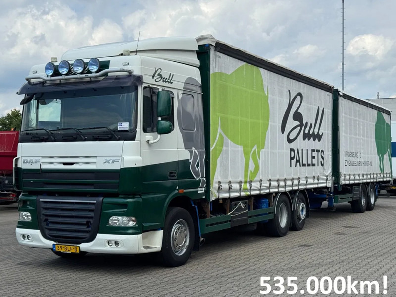 DAF XF 105 460 6x2*4 FAN Schuifzeilen Combi Doorlaadsysteem - Тентованный грузовик: фото 1 DAF XF 105 460 6x2*4 FAN Schuifzeilen Combi Doorlaadsysteem - Тентованный грузовик: фото 1