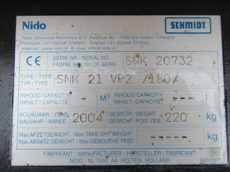 Отвал для снега NIDO Schmidt SNK 21 VPZ 210 CM Hydro Snow Plow Schnee Pflug: фото 6