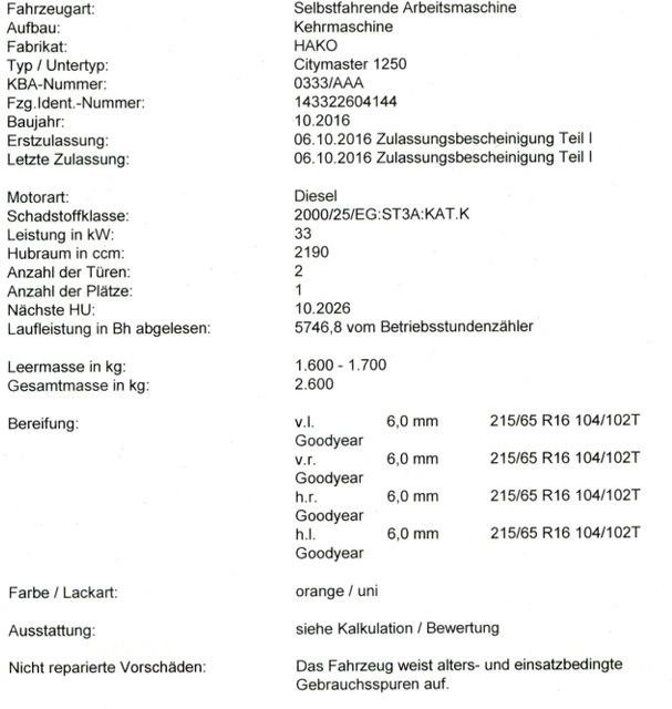 Hako Citymaster 1250 Kehrmaschine - Подметально-уборочная машина: фото 2 Hako Citymaster 1250 Kehrmaschine - Подметально-уборочная машина: фото 2