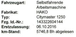 Hako Citymaster 1250 Kehrmaschine - Подметально-уборочная машина: фото 3 Hako Citymaster 1250 Kehrmaschine - Подметально-уборочная машина: фото 3
