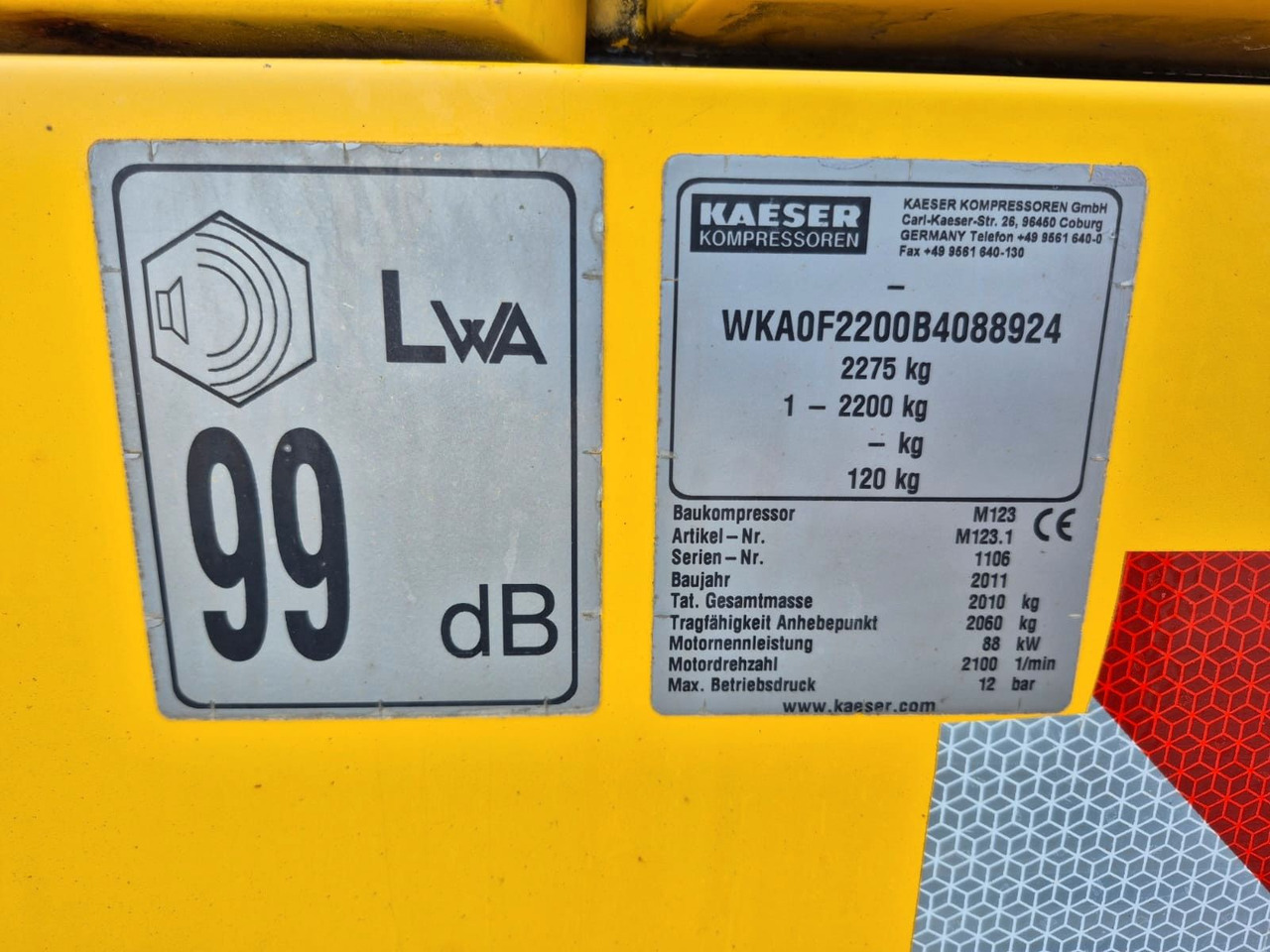 Kaeser M123 SIGMA DEUTZ FAHRANLAGE 624 STD. KOMUNAL - Воздушный компрессор: фото 5 Kaeser M123 SIGMA DEUTZ FAHRANLAGE 624 STD. KOMUNAL - Воздушный компрессор: фото 5