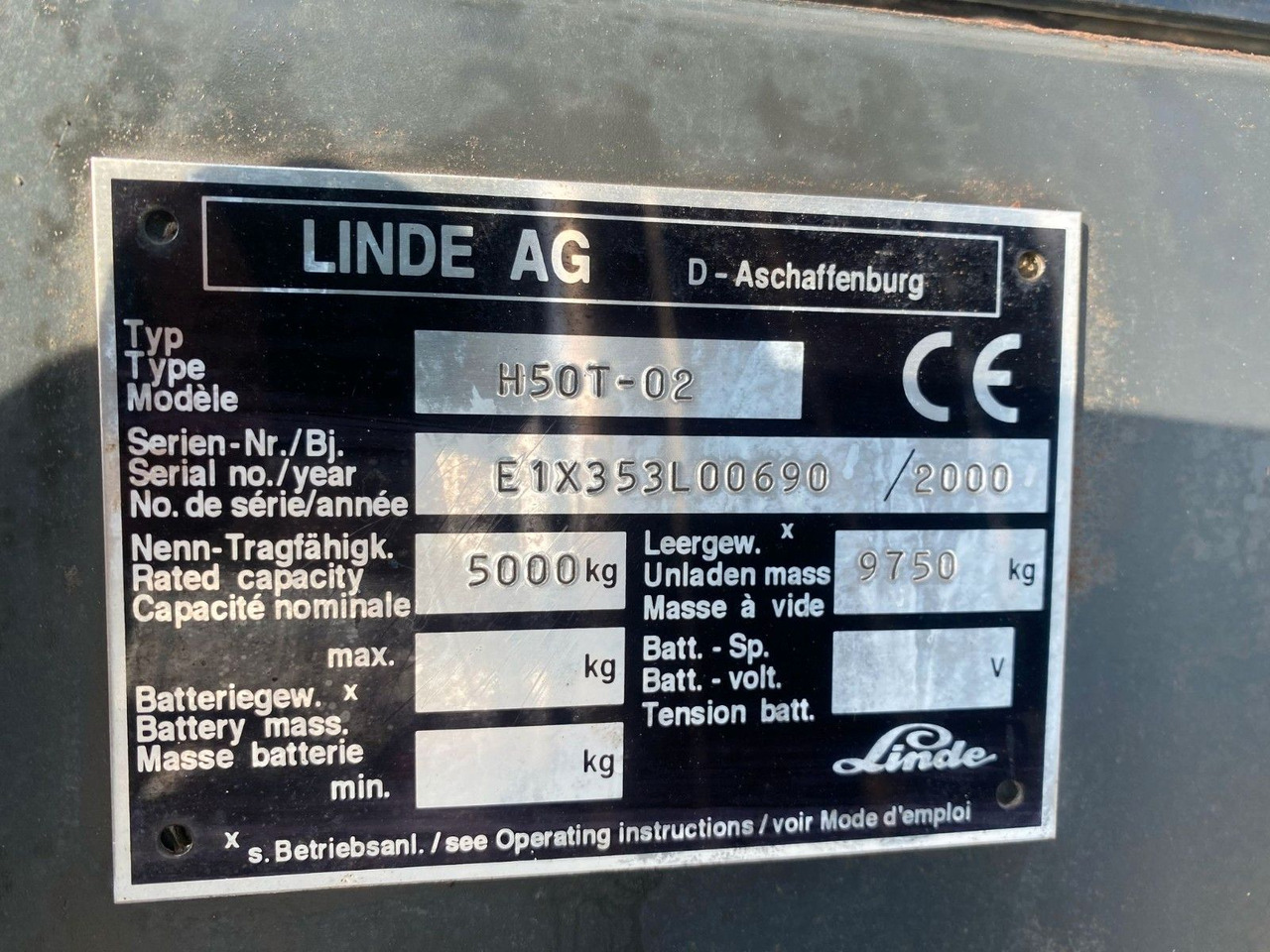 Linde H50T-02 GAS 2790 STD. 5000 KG HUB - Вилочный погрузчик: фото 2 Linde H50T-02 GAS 2790 STD. 5000 KG HUB - Вилочный погрузчик: фото 2